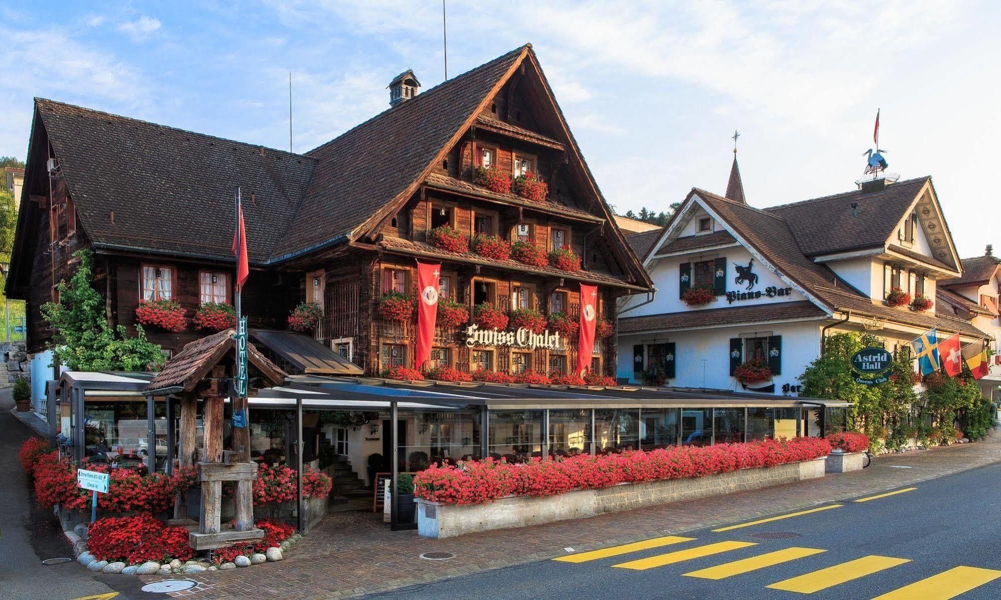 Swiss-Chalet Merlischachen - Historik Chalet-Hotel Lodge Küssnacht Exterior foto